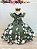 Vestido Infantil Verde Florido Broche Festas Natal Luxo - Imagem 3