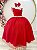 Vestido Infantil Longo Vermelho Luxo Formaturas Daminhas - Imagem 1
