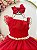 Vestido Infantil Longo Vermelho Luxo Formaturas Daminhas - Imagem 2