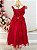 Vestido Infantil Longo Vermelho Luxo Formaturas Daminhas - Imagem 4