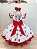 Vestido Infantil Branco e Vermelho com Estampa Cereja Luxo - Imagem 3