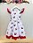 Vestido Infantil Branco e Vermelho com Estampa Cereja Luxo - Imagem 4