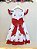 Vestido Infantil Branco e Vermelho com Estampa Cereja Luxo - Imagem 5