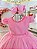 Vestido Infantil Rosa Luxo Pérolas Glitter Daminhas Festas - Imagem 2