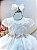Vestido Infantil Marfim Jardim Encantado Saia Com Babados - Imagem 2