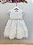 Vestido Infantil Marfim Jardim Encantado Saia Com Babados - Imagem 4
