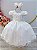 Vestido Infantil Marfim Jardim Encantado Renda Festas - Imagem 7