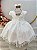 Vestido Infantil Marfim Jardim Encantado Renda Festas - Imagem 1