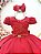Vestido Infantil Vermelho Busto Com Nervura Damas Formatura - Imagem 4