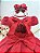 Vestido Infantil Vermelho Busto Com Nervura Damas Formatura - Imagem 5