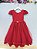 Vestido Infantil Vermelho Busto Com Nervura Damas Formatura - Imagem 6