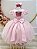 Vestido Infantil Rosa Busto Renda e Borboletas Daminhas - Imagem 3