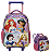 Kit Mochila de Rodinhas + Lancheira Escolar Princesas da Disney Glitter - Imagem 1