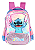 Mochila Infantil Costas da Lilo Stitch e Angel Roxa - Imagem 3