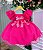 Vestido Infantil Tematico Barbie Rosa Babado Pink - Imagem 6