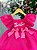 Vestido Infantil Tematico Barbie Rosa Babado Pink - Imagem 3