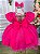 Vestido Infantil Tematico Barbie Rosa Babado Pink - Imagem 4