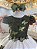 Vestido Infantil Verde Oliva Bordado Borboletas Dama Festa Luxo - Imagem 2