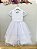 Vestido Infantil Branco Renda e Pérolas Daminhas Festas - Imagem 4