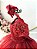 Vestido Infantil Vermelho Busto Renda e Pérolas Daminhas Festas - Imagem 2