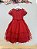 Vestido Infantil Vermelho Busto Renda e Pérolas Daminhas Festas - Imagem 4