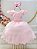Vestido Infantil Rosa Festa Aniversario Luxo Menina - Imagem 1