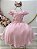 Vestido Infantil Rose Festa Aniversario Luxo Menina - Imagem 1