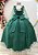 Vestido Infantil Longo Verde Aplique de Borboletas Festas Formatura - Imagem 3
