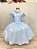 Vestido Infantil Azul Frozen Anna Elza Festas Luxo - Imagem 1