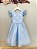 Vestido Infantil Azul Frozen Anna Elza Festas Luxo - Imagem 6