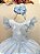 Vestido Infantil Azul Frozen Anna Elza Festas Luxo - Imagem 4