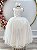 Vestido Infantil Damas de Honra Longo Marfim Festas Luxo - Imagem 1