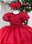 Vestido Infantil Festa Luxo Babados Vermelho Lavínia - Imagem 2