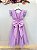 Vestido Infantil Lilás Glitter Festas Daminhas Luxo - Imagem 5