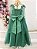Vestido Infantil Longo Verde Aplique Borboletas Formatura - Imagem 6