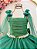 Vestido Infantil Longo Verde Aplique Borboletas Formatura - Imagem 2