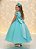 Vestido Infantil Longo Verde Busto Nervura Pérolas Damas - Imagem 5