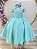 Vestido Infantil Longo Verde Busto Nervura Pérolas Damas - Imagem 2