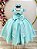 Vestido Infantil Longo Verde Busto Nervura Pérolas Damas - Imagem 4