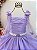 Vestido Infantil Longo Lilás Aplique Borboletas Festas Dama Luxo - Imagem 2
