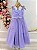 Vestido Infantil Longo Lilás Aplique Borboletas Festas Dama Luxo - Imagem 4