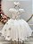 Vestido Infantil Marfim Com Renda e Borboletas Dama Festas - Imagem 8