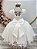 Vestido Infantil Marfim Com Renda e Borboletas Dama Festas - Imagem 3