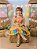 Vestido Junino Infantil Luxo Quermesse do Sertão Laranja - Imagem 3