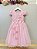 Vestido Infantil Rosa Com Renda e Borboletas Dama Festas Luxo - Imagem 4