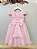 Vestido Infantil Rosa Com Renda e Borboletas Dama Festas Luxo - Imagem 5