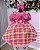 Vestido Junino Infantil Salopete Rosa Quadrilha Luxo Arráia - Imagem 2