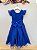 Vestido Infantil Azul Royal Glitter Festas Daminhas Luxo - Imagem 4