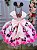 Vestido Infantil Minnie Minie Rosa Temáticos da Gigi - Imagem 3