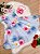 Vestido Infantil Azul Florido Com Cinto de Pérolas - Imagem 6